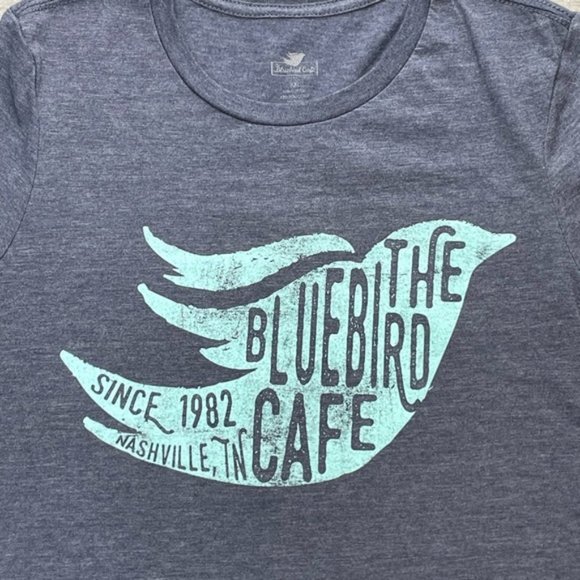 BLUEBIRD Cafe Womens Blue T-Shirt Size XXL Since 1982 Nashville TN - Picture 2 of 7